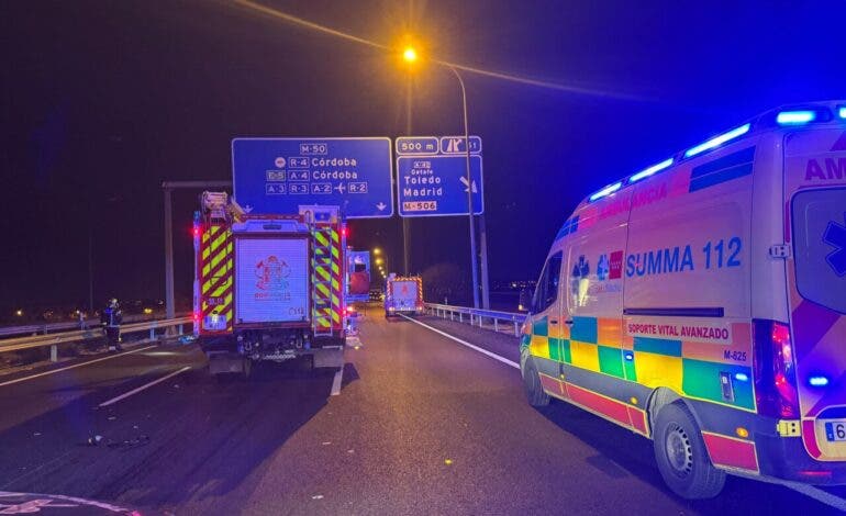 Muere un conductor de 49 años en un accidente en la M-50 en Fuenlabrada
