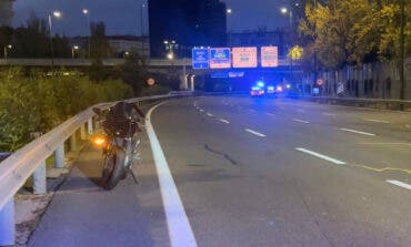Herida grave una motorista de 30 años tras sufrir un accidente en la M-30