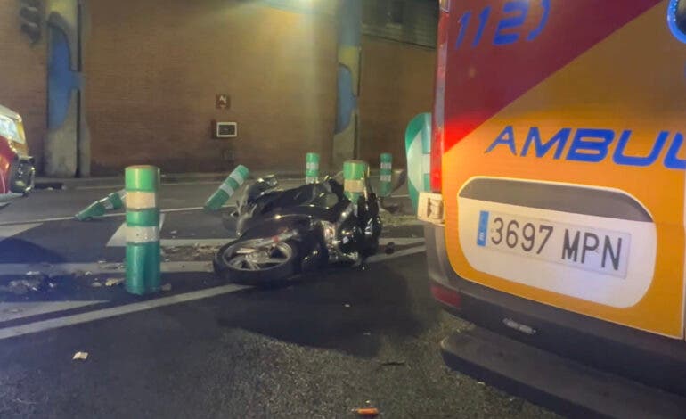 Muere un motorista de 65 años en un accidente en el túnel de María de Molina