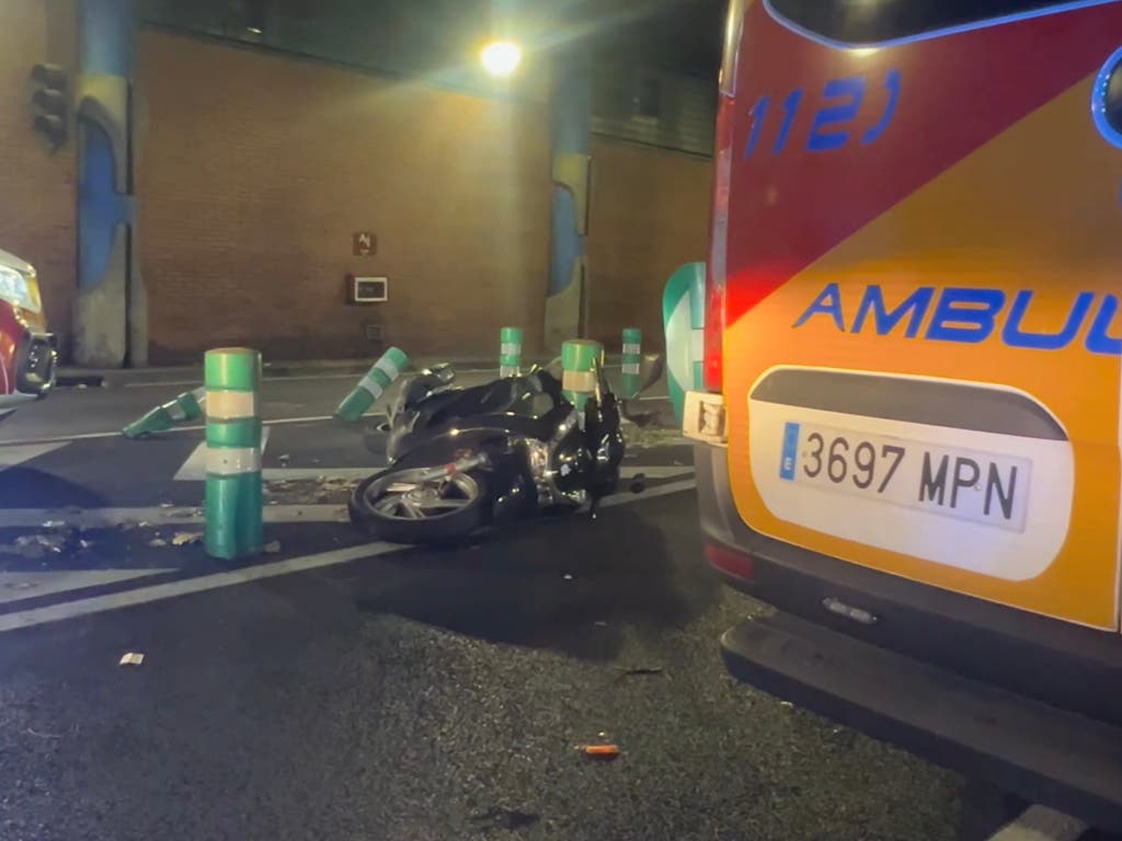 Muere un motorista de 65 años en un accidente en el túnel de María de Molina