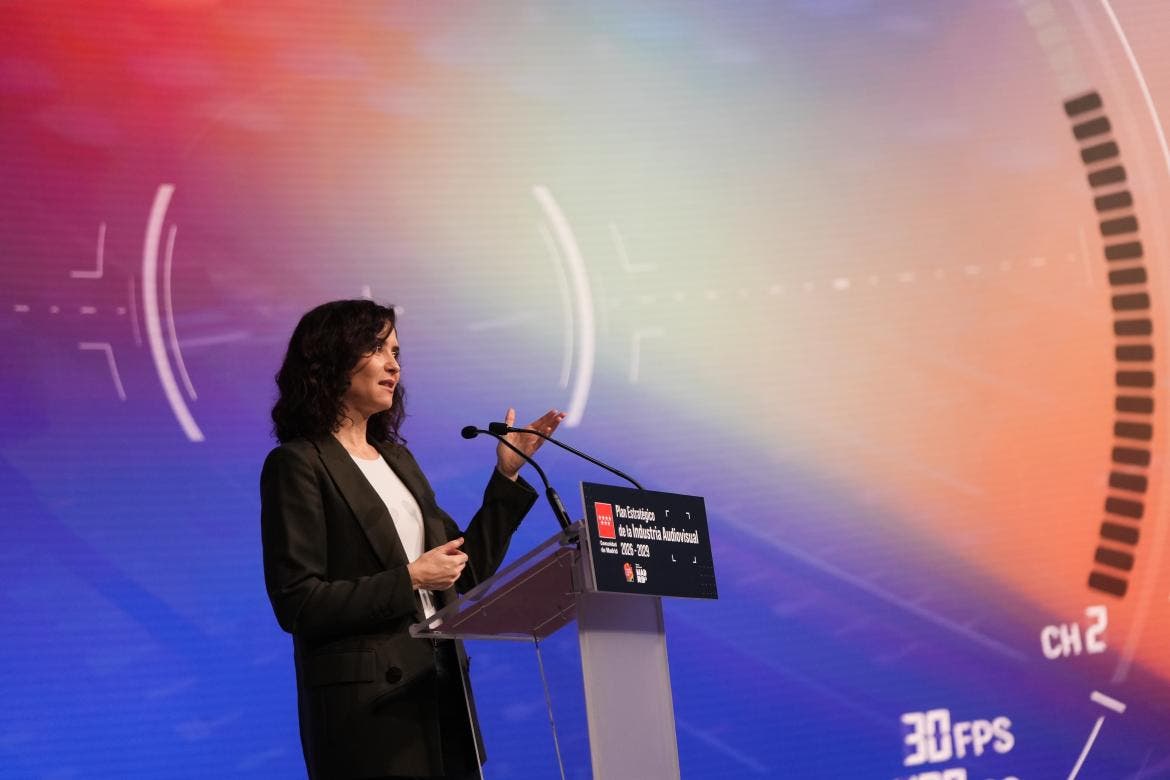 Ayuso presenta un plan de 40 millones para consolidar a Madrid como capital global del audiovisual