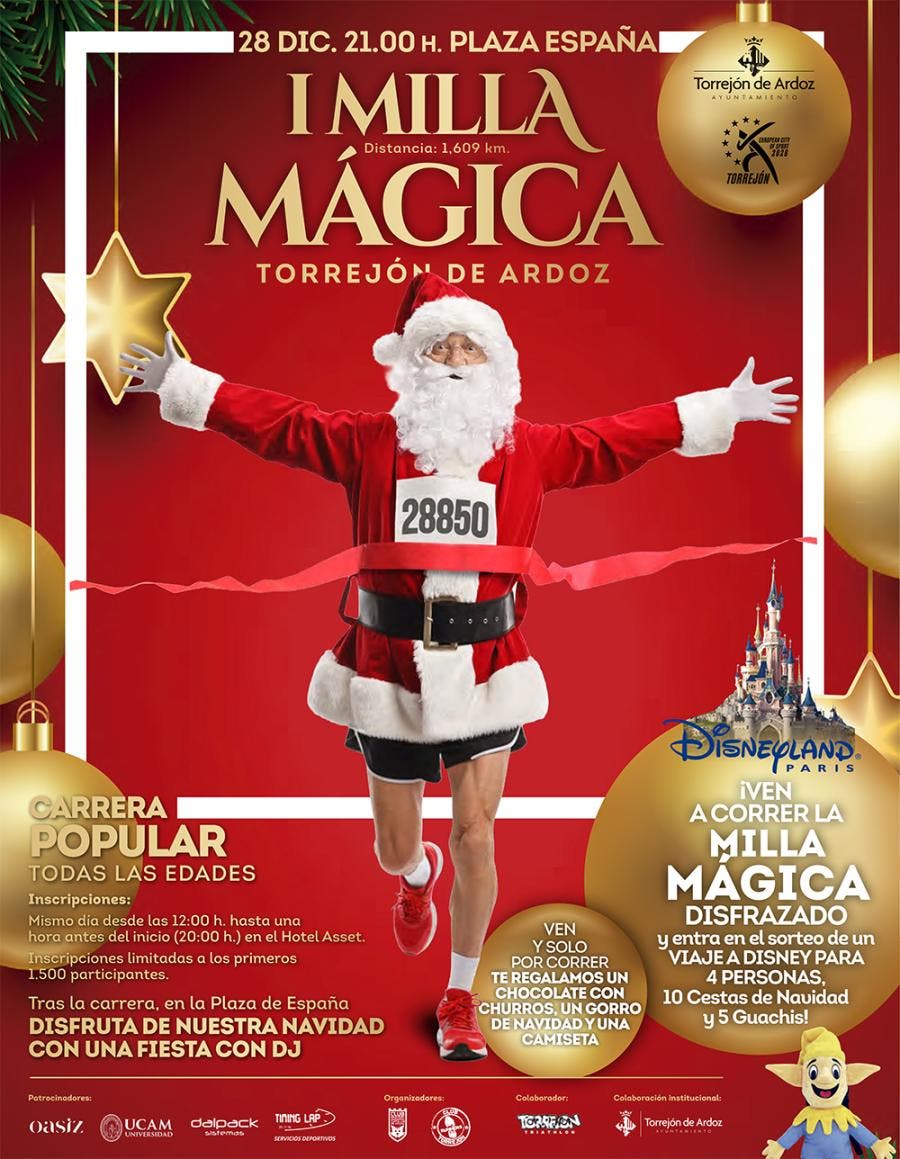 Cartel promocional de la Milla Mágica en Torrejón de Ardoz