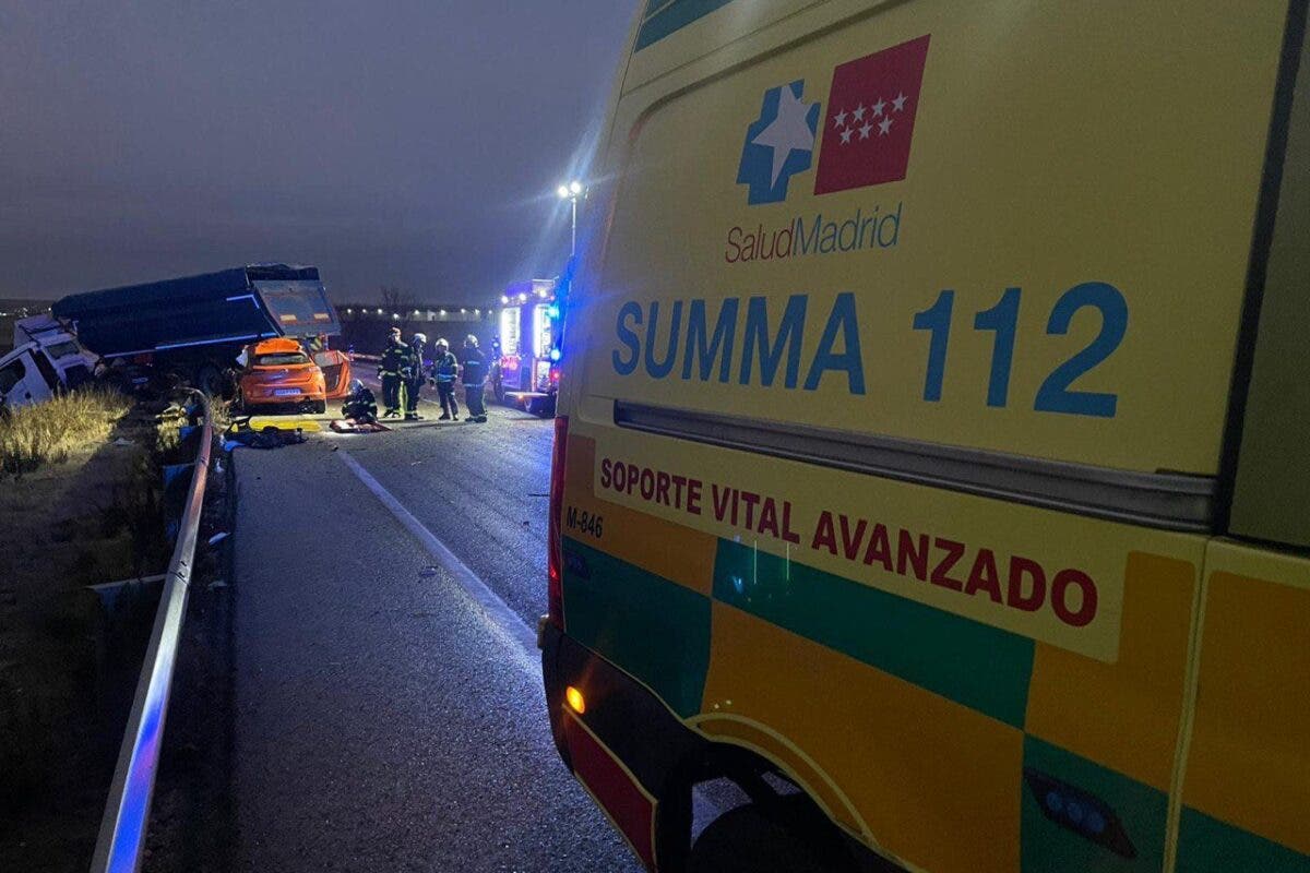 Muere un conductor de 51 años en un choque frontal en la M-100 en Daganzo de Arriba