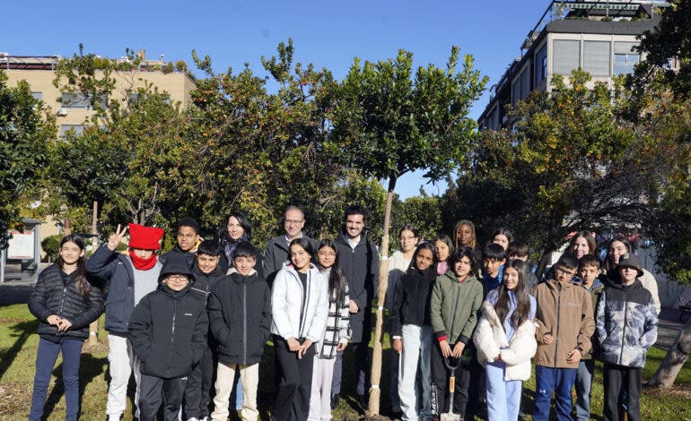 Escolares de Torrejón plantan el madroño número 47 por el aniversario de la Constitución