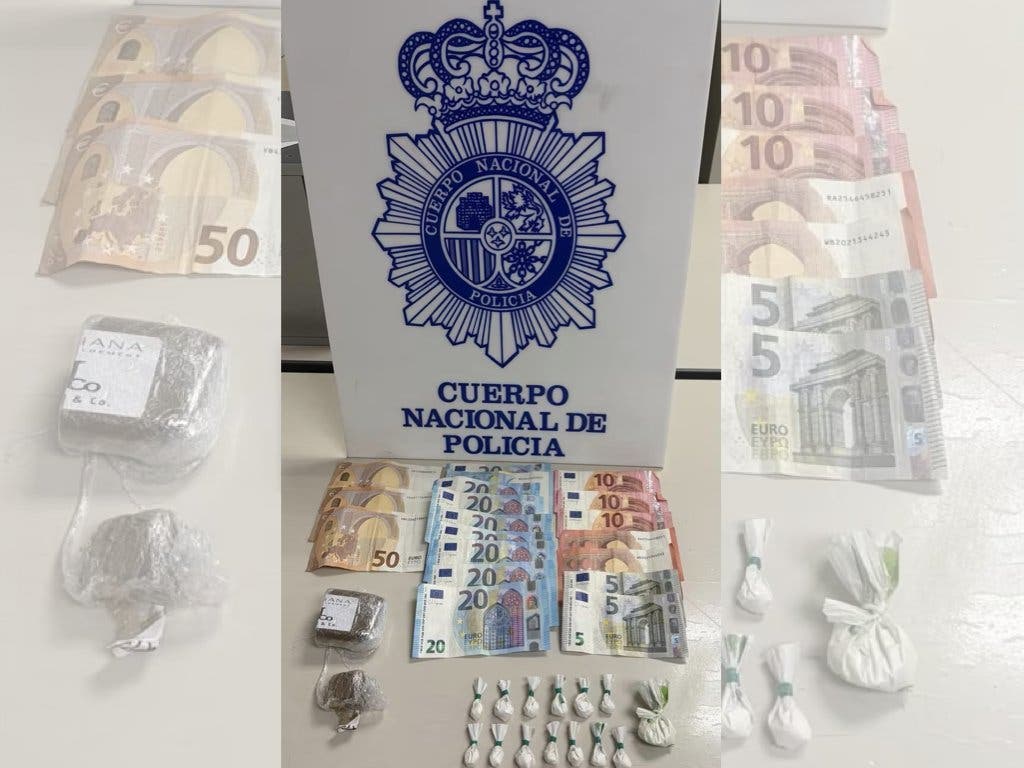 Pillado en Guadalajara vendiendo cocaína y hachís en plena calle