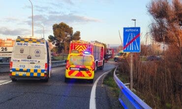 Muere en Valdemoro un conductor de 45 años tras salirse de la A-4, volcar y caer por un terraplén