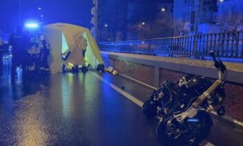 Un motorista y un ciclista, heridos graves tras chocar de madrugada en la calle O’Donnell, en Madrid
