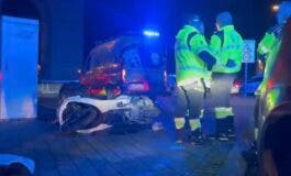 Herido grave un motorista de 47 años tras sufrir un accidente en el Arco del Triunfo de Moncloa