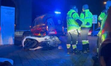 Herido grave un motorista de 47 años tras sufrir un accidente en el Arco del Triunfo de Moncloa