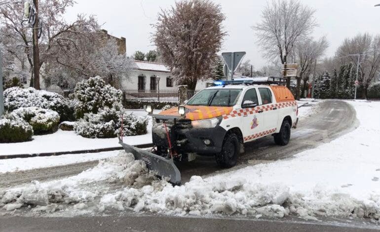 La nevada provoca algunas incidencias en Villalbilla, Paracuellos y Los Santos de la Humosa