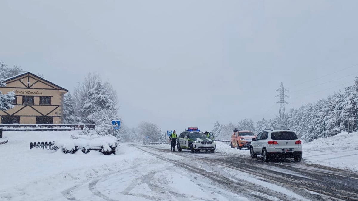 Aviso amarillo por nevadas en la sierra de Madrid este viernes y sábado: se esperan hasta 10 centímetros de nieve