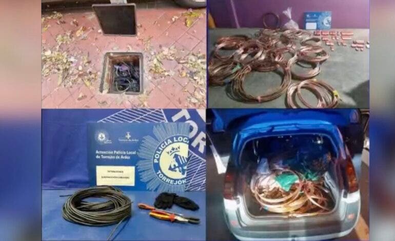 Tres detenidos en Torrejón en una nueva fase de la operación «Cobreti» contra el robo de cable